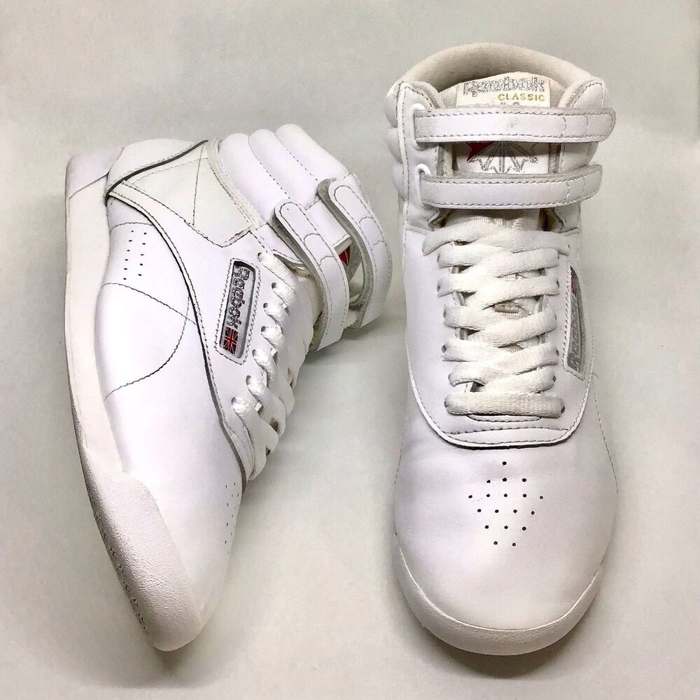Reebok Women’s Freestyle Hi Top Lace Up Hook & Loop Sneakers Size 8.5